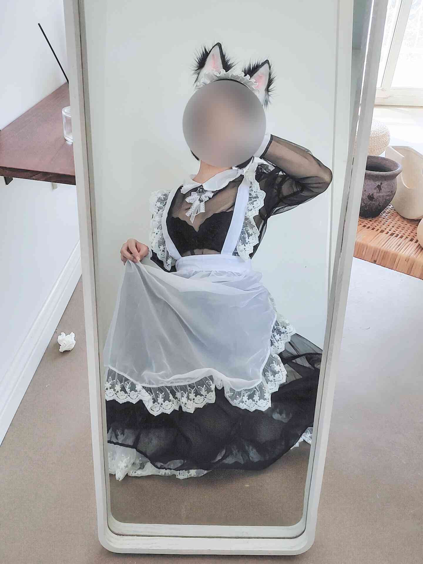 蠢沫沫透明女仆自拍